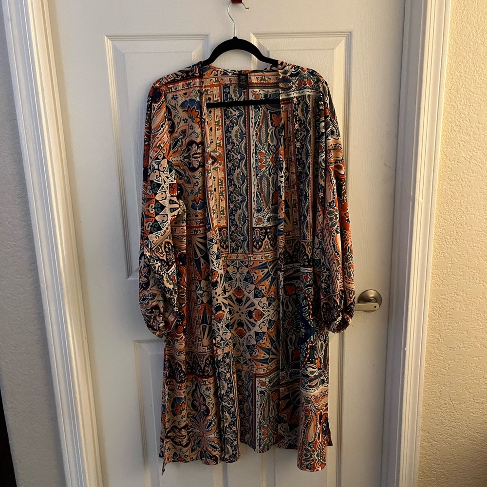 Bohemian Multicolor Kimono , Large to Xtra Large